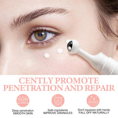QKDBLWX Milia Remover Serum applied near eye contour for gentle daily use