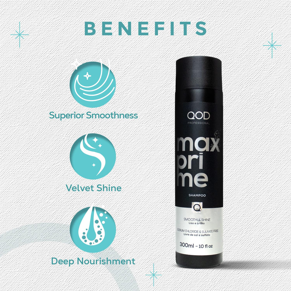 QoD PRO Max Prime Shampoo with tamarind extract for smoother hair texture