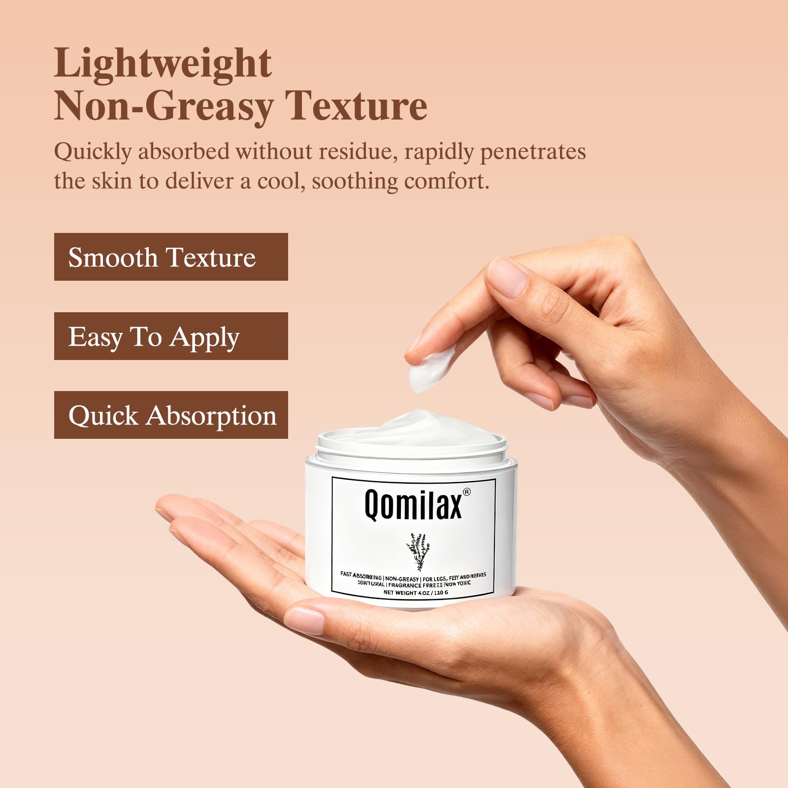 Lavender scent provides a relaxing moment during routine care