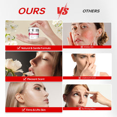 QQE Neck Cream on face and décolletage delivers hydration and glow.