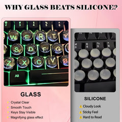 Quafochi keyboard stickers are easy to apply with no residue.