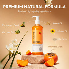 QualiLife Persimmon lather pour showing rich foam and freshness.