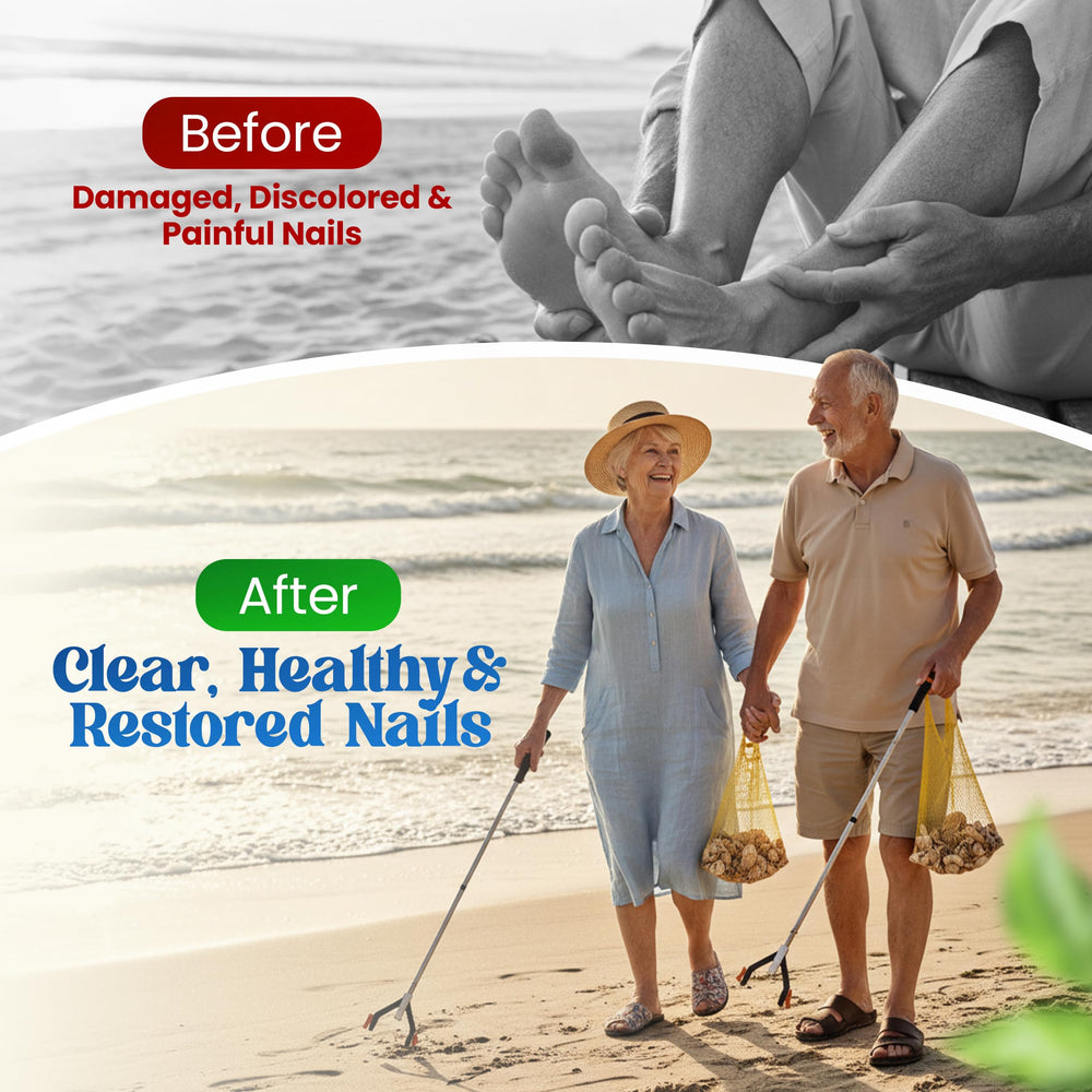 QUDSIYA toenail patches on toe, discreet overnight care.