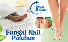 QUDSIYA waterproof toenail patch on toe, reliable overnight wear.