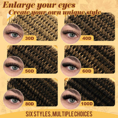 QUEWEL 580pcs eyelash clusters 100D bold impact and full-bodied lashes