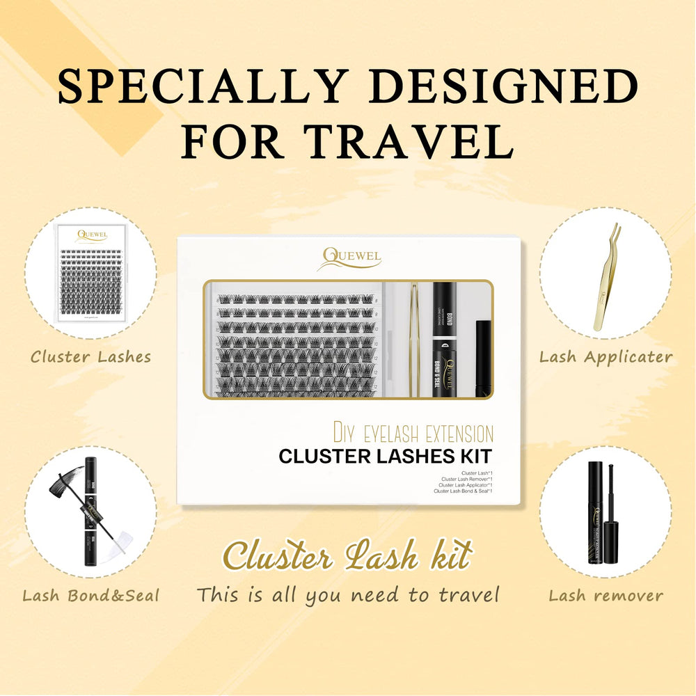 QUEWEL lash cluster band with thread offers soft, comfortable wear.