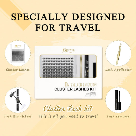 QUEWEL lash cluster band with thread offers soft, comfortable wear.
