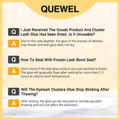 QUEWEL lash glue remover enables easy, residue-free removal.
