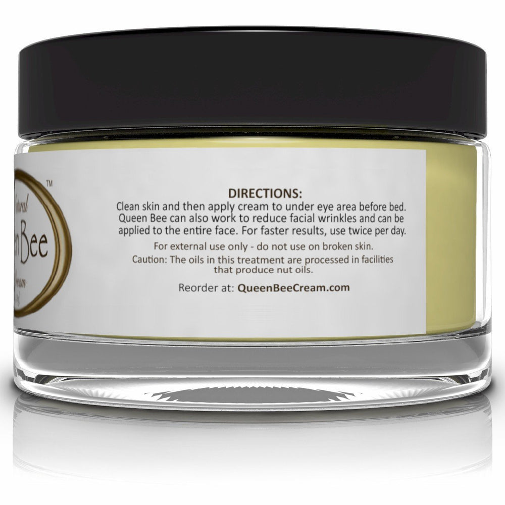 Queen Bee Eye Cream texture close-up showing smooth application.