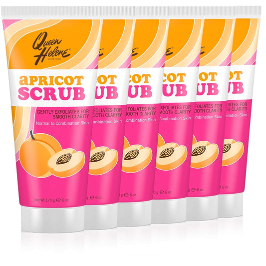 Queen Helene Apricot Facial Scrub jar reveals smooth exfoliation for radiant skin.