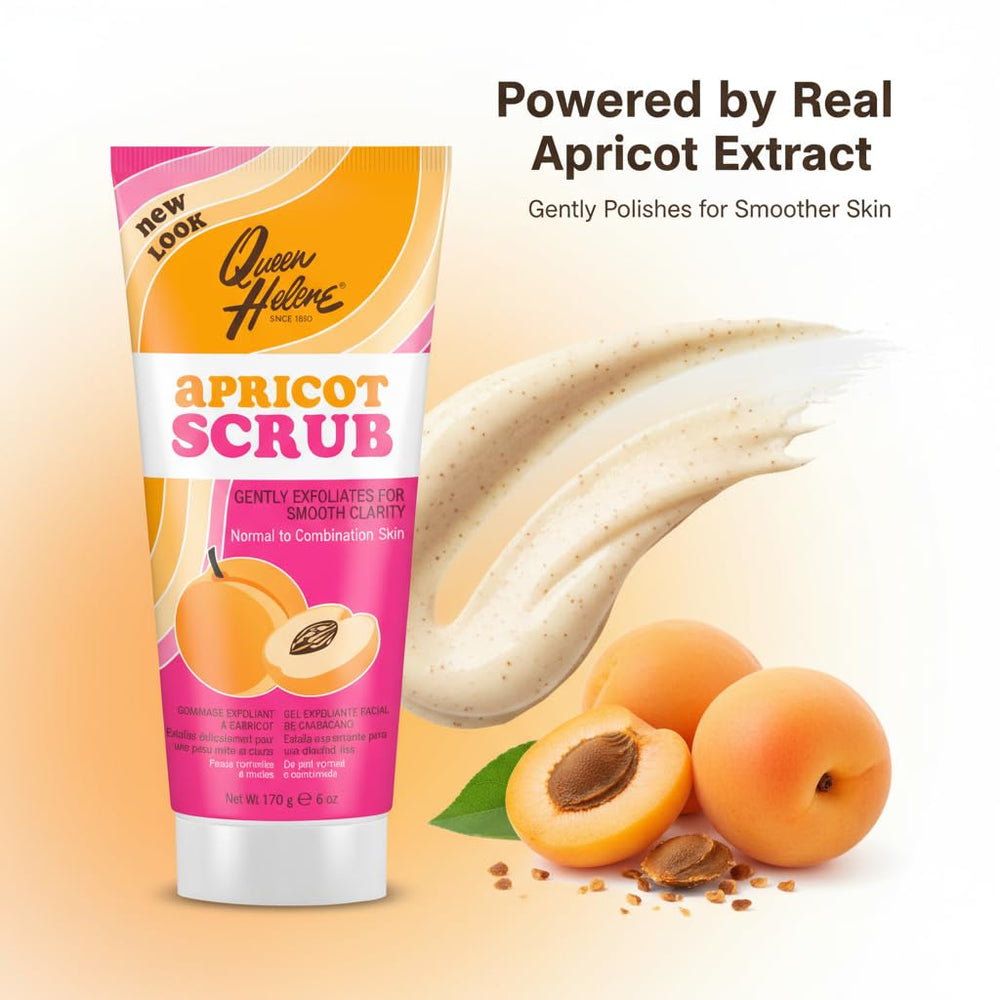 Close-up of apricot exfoliant texture delivering gentle exfoliation and refined pores.