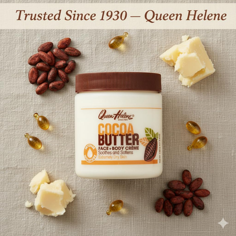 Application swirl of Queen Helene Cocoa Butter Creme on skin