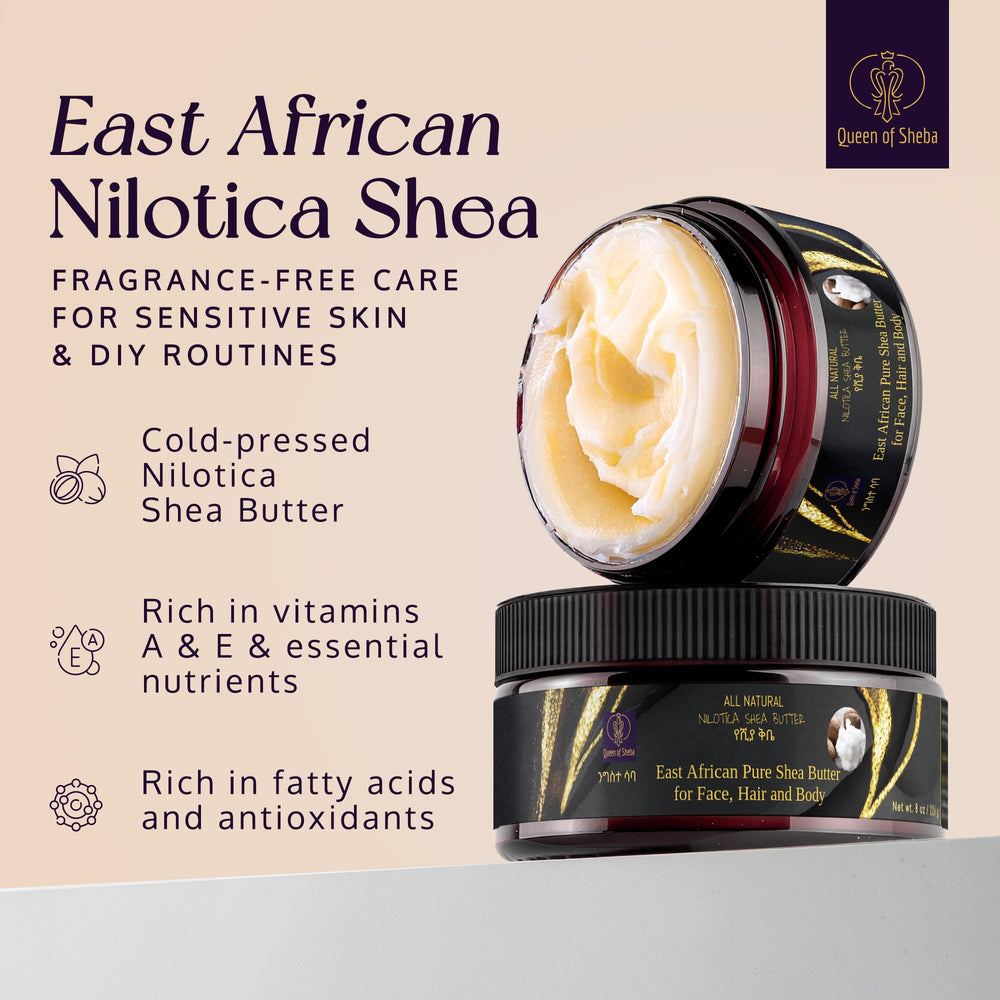 Queen of Shea East African Nilotica texture melts on skin for instant moisture