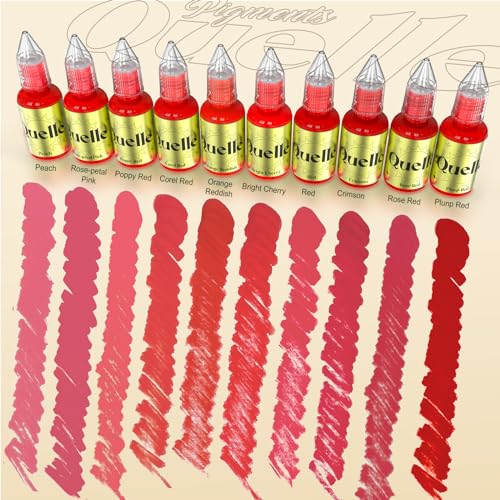 QUELLE Lip Ink on lips demonstrates lasting natural lip blush color