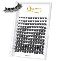 QUEWEL cluster lashes 12 rows per tray for easy access.