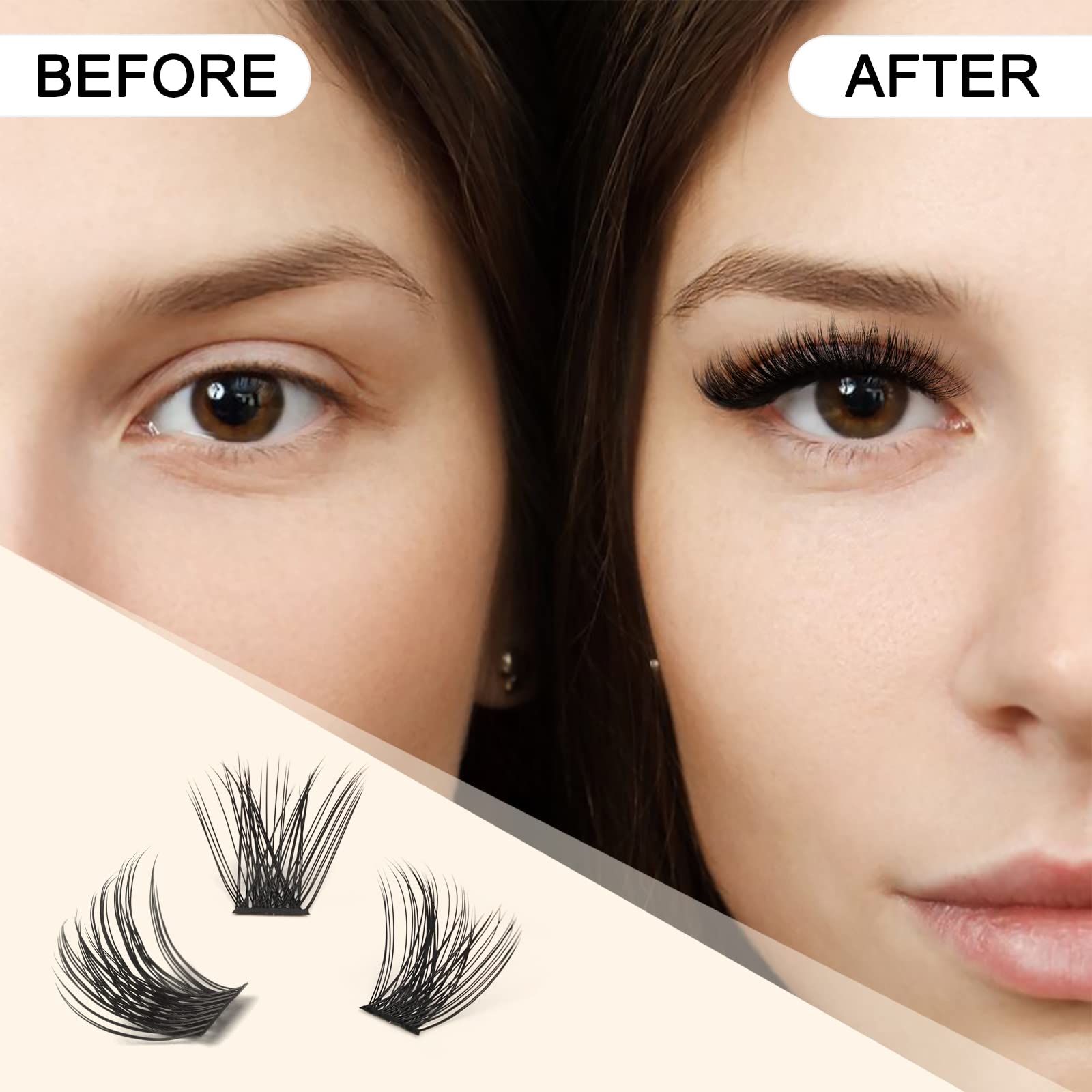 QUEWEL matte black finish blends with natural lashes.