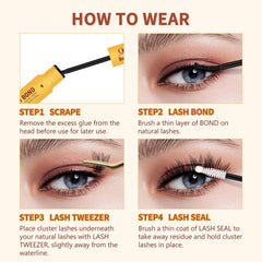 Quewel lash-seal step close-up for sealing and finishing lashes