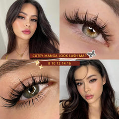 QUEWEL 10-18mm mixed lengths for flexible eye-makeup looks.