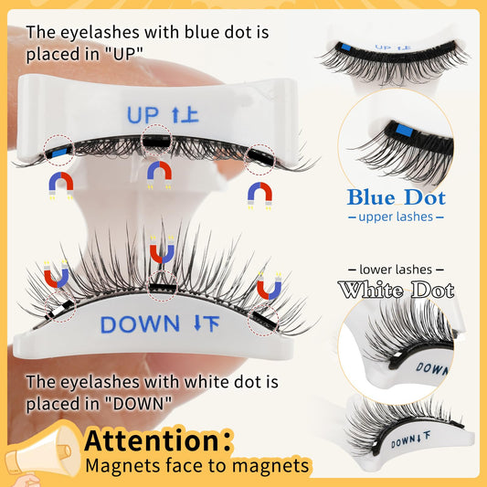 QUEWEL magnetic applicator showing precise lash placement.