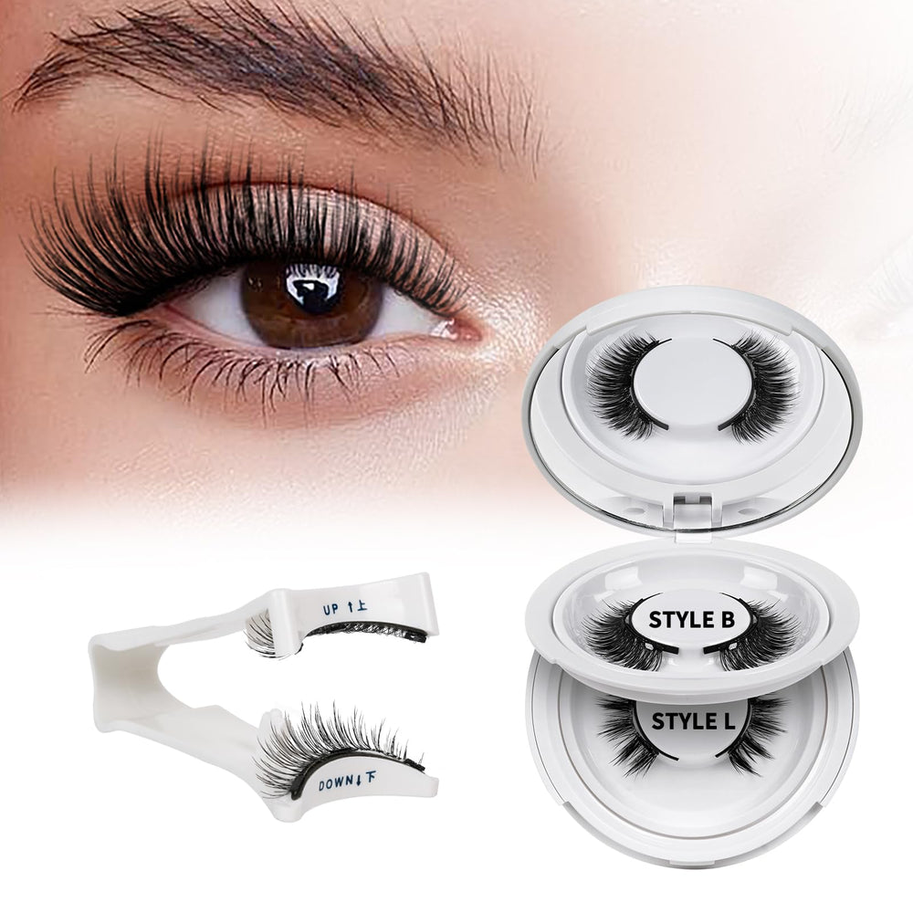 QUEWEL magnetic eyelashes kit shown with all components, quick and easy wear.