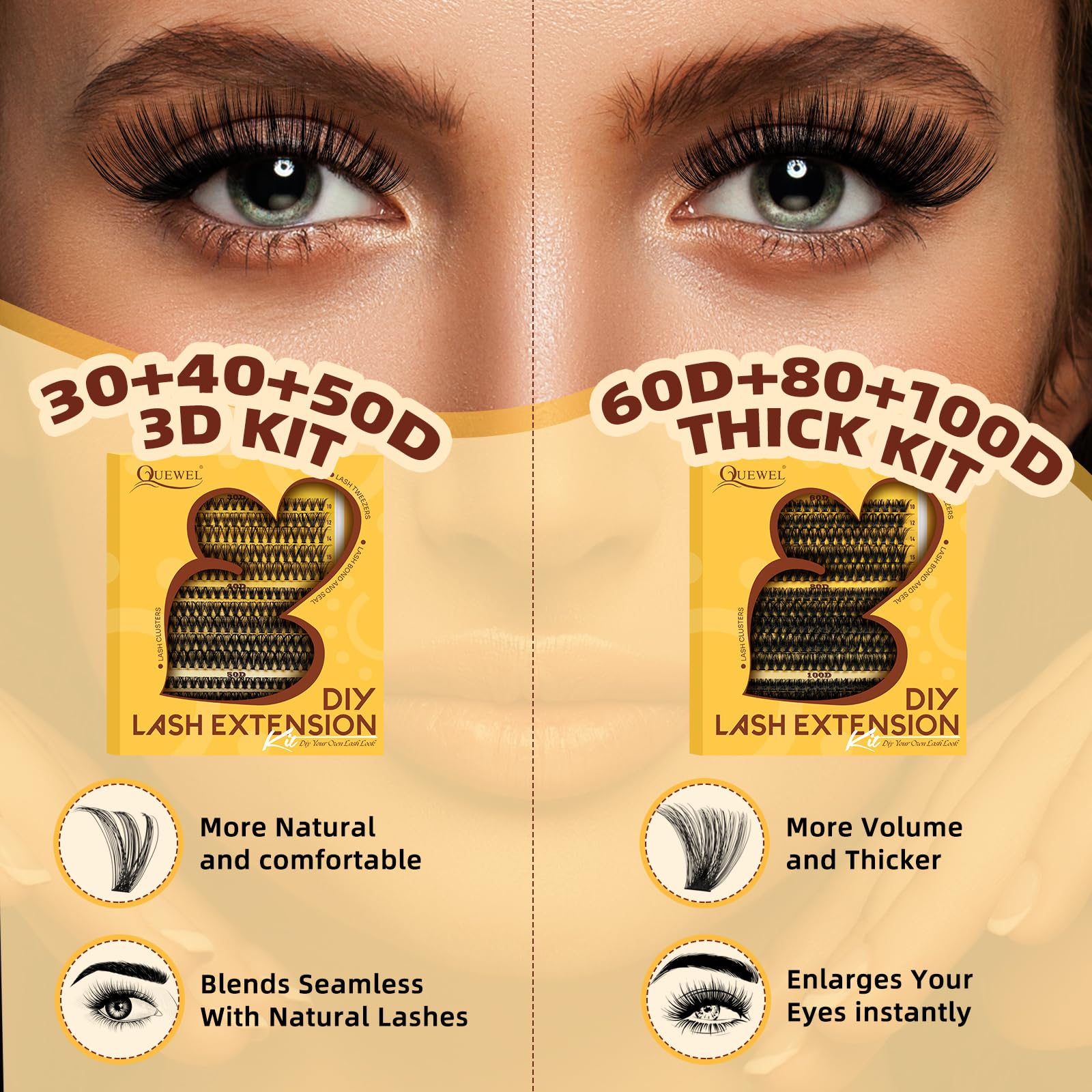 QUEWEL packaging and included guide for a smooth start.