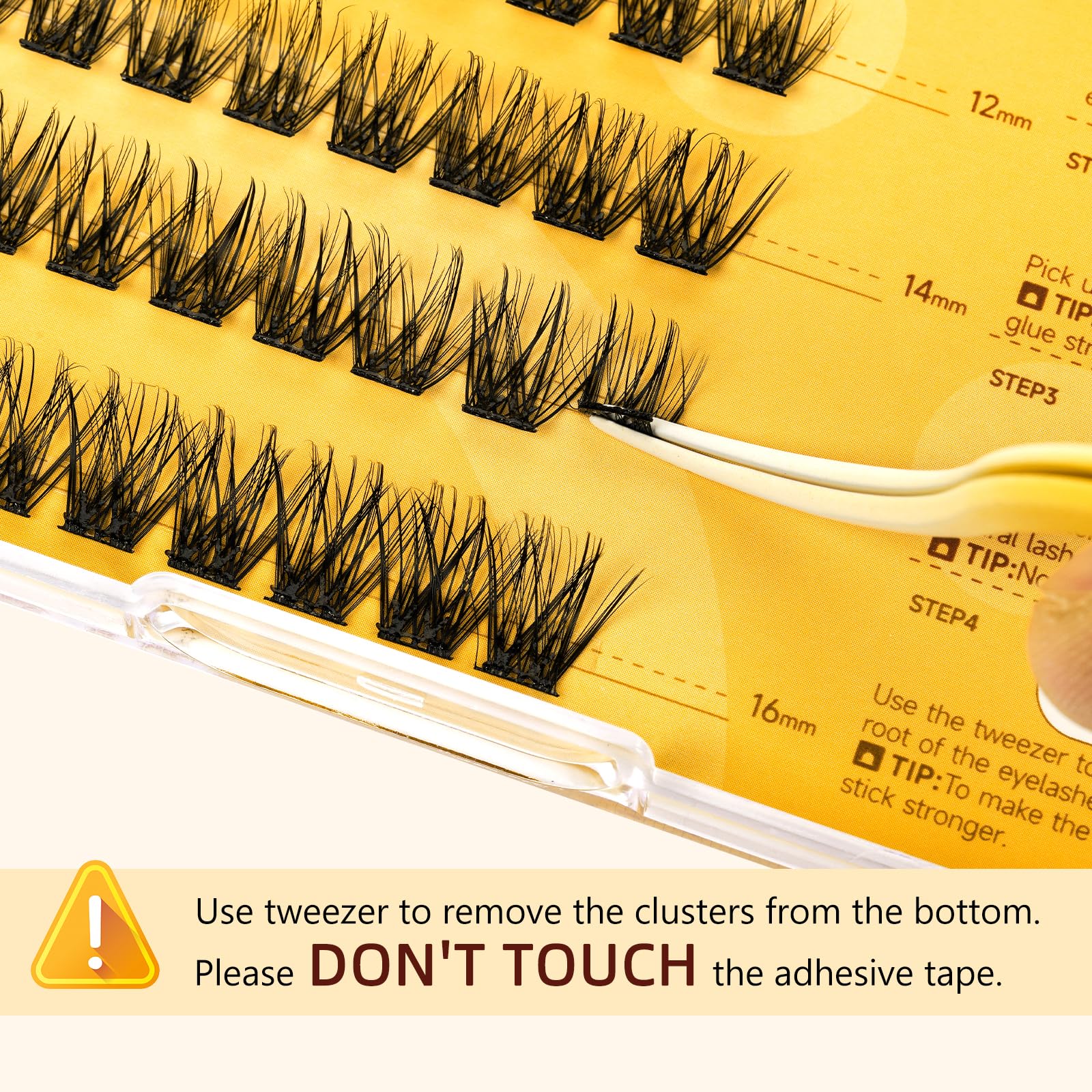 QUEWEL Application technique diagram guiding precise lash cluster placement