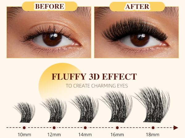 QUEWEL soft band lash clusters feel comfortable and reusable.