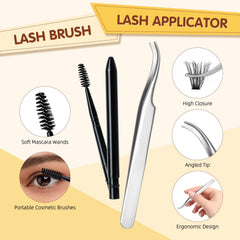 Cat-eye and doll-eye looks achievable with QUEWEL 10-20mm clusters.