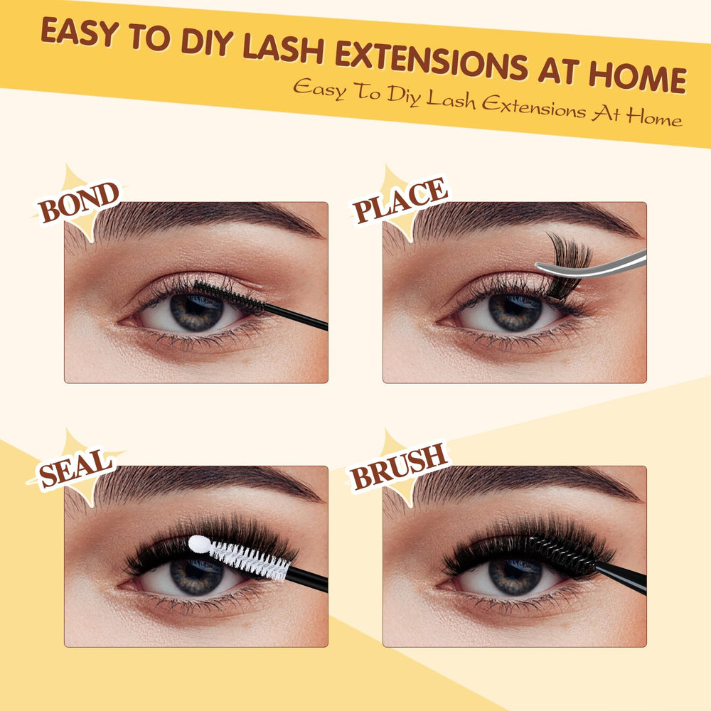 QUEWEL lash tweezers giving precise placement during application.