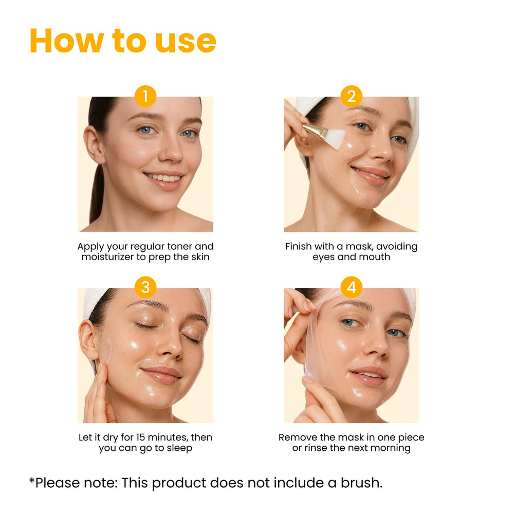 QUIA Beauty Turmeric + Kojic Overnight Wrap on skin with soft film
