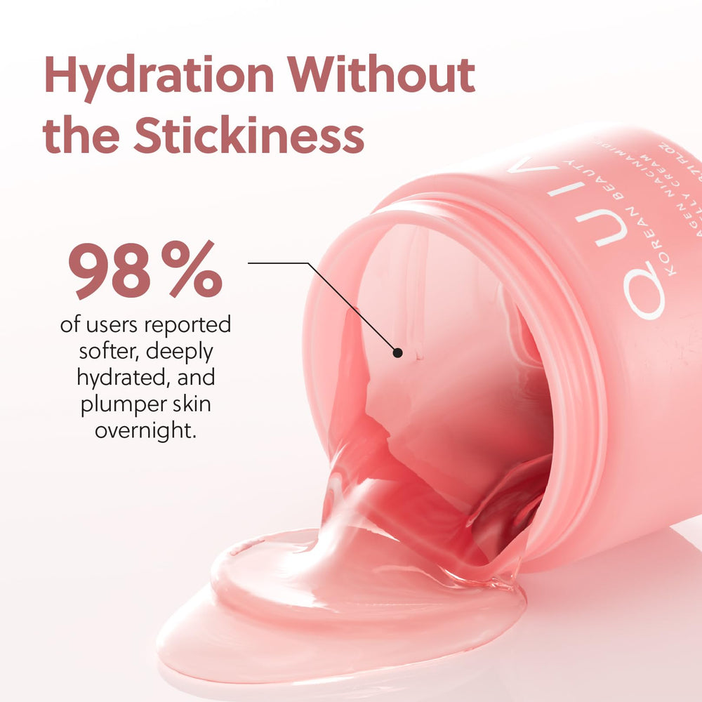 QUIA Collagen Jelly Cream layered with other products for daily skincare routine.