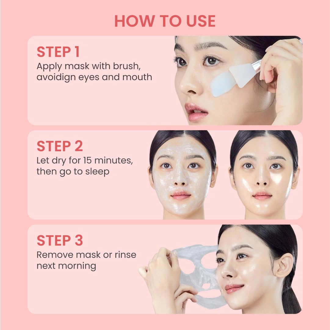 QUIA Beauty glass skin look after overnight use.