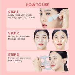 QUIA Beauty glass skin look after overnight use.