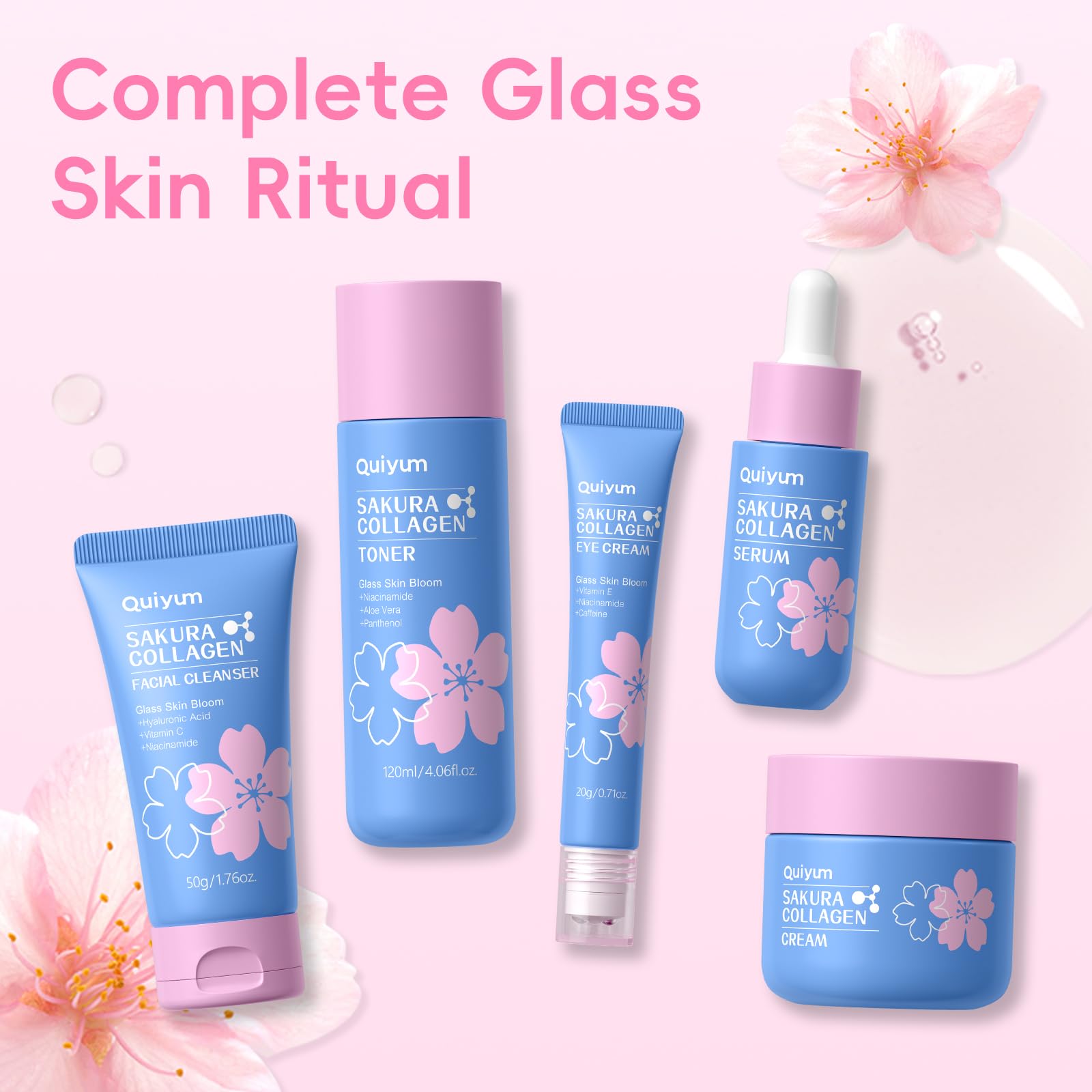QUIYUM Sakura moisturizer jar providing smooth, hydrated skin and glow