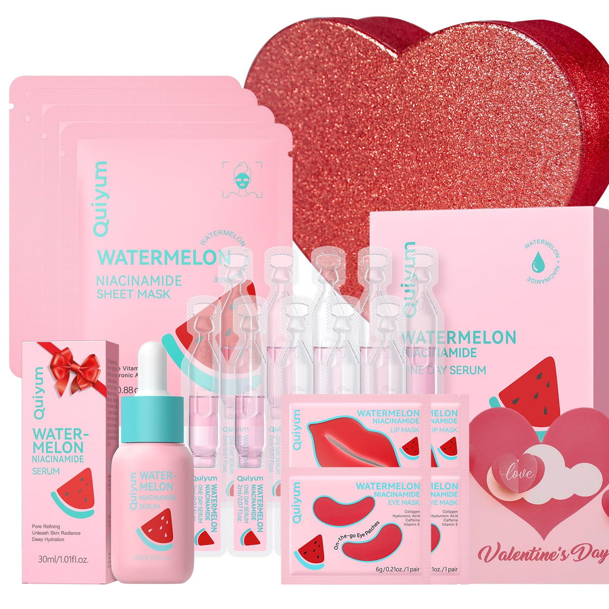 QUIYUM Watermelon Niacinamide serum bottle for radiant, even-toned skin