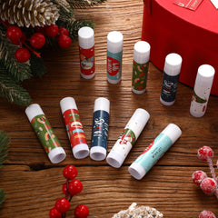 Hands applying lip balm, smooth moisture for dry, chilly days.