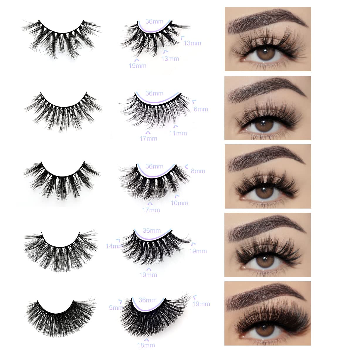 QUNETY 3D faux mink lashes collection adds fluffy volume and natural separation