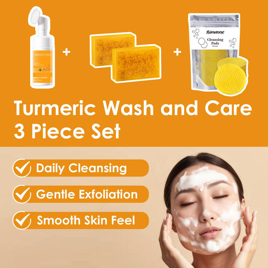 QVKZL Turmeric Exfoliating Pads lift dull skin for a refreshed glow.