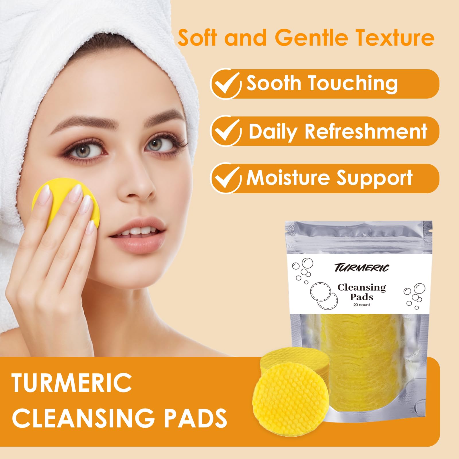 QVKZL Turmeric skincare set packaging is compact for travel and everyday use.
