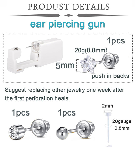 QWALIT ear piercing gun aid tool helps steady placement during piercing.