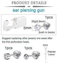 QWALIT ear piercing gun aid tool helps steady placement during piercing.
