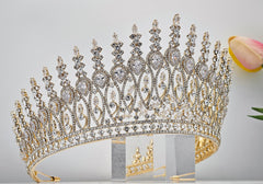 QXMYOO Zircon Crown for prom night delivers statement-ready shine.