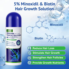 QYFJ Unscented minoxidil liquid absorbs quickly on the scalp.