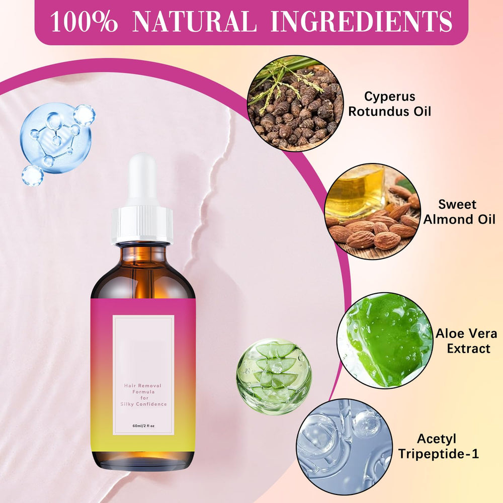 Qynar Rotundus Oil may reduce visible hair over time with consistent use.