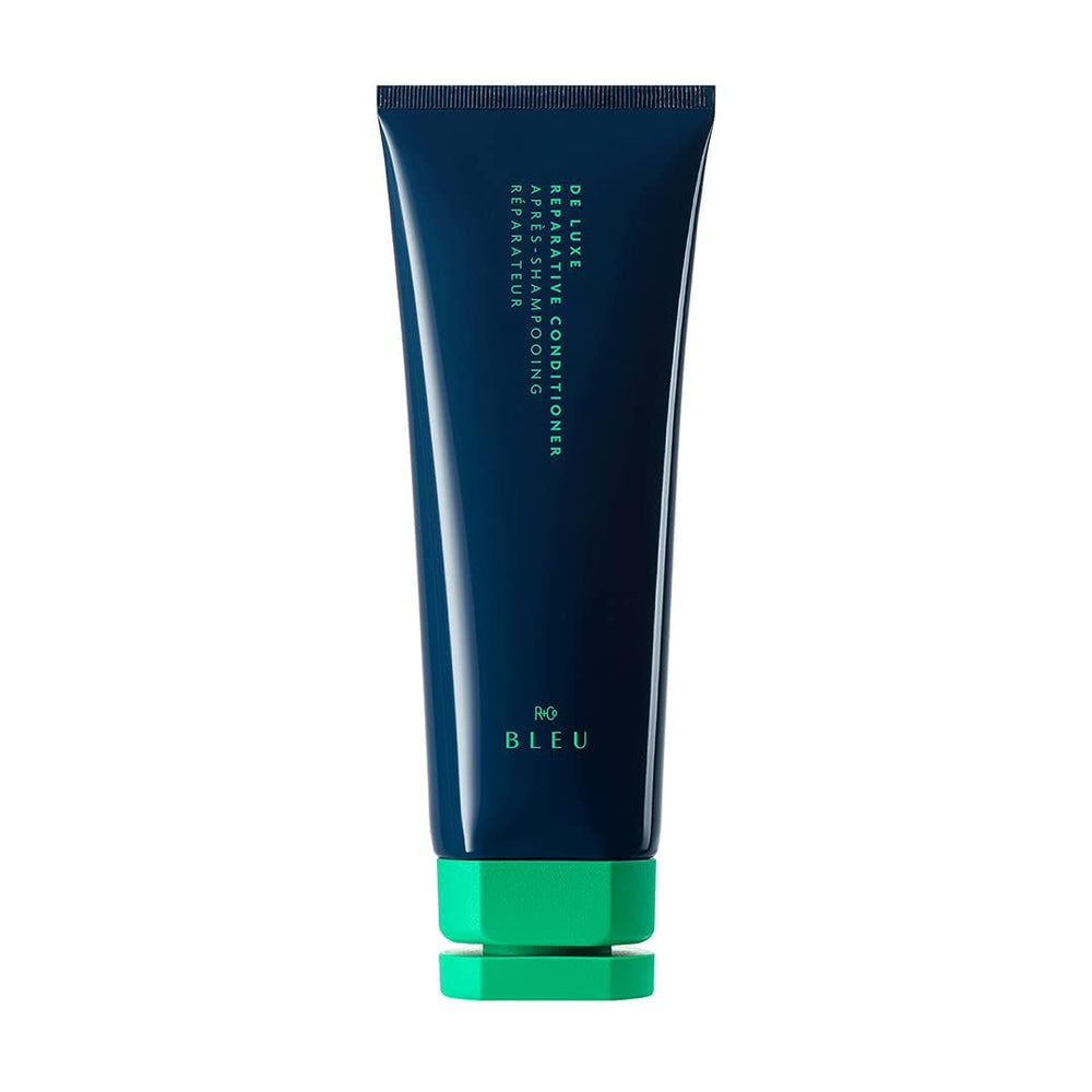 R+Co BLEU De Luxe conditioner bottle showing a hydrating formula