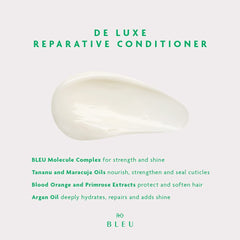 R+Co BLEU De Luxe conditioner ingredients oil bottle highlights nourishing oils