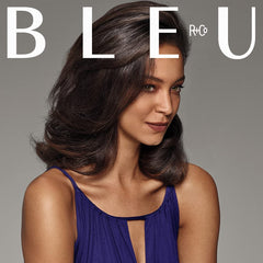 R+Co BLEU De Luxe conditioner label closeup emphasizes sulfate-free vegan-friendly formula