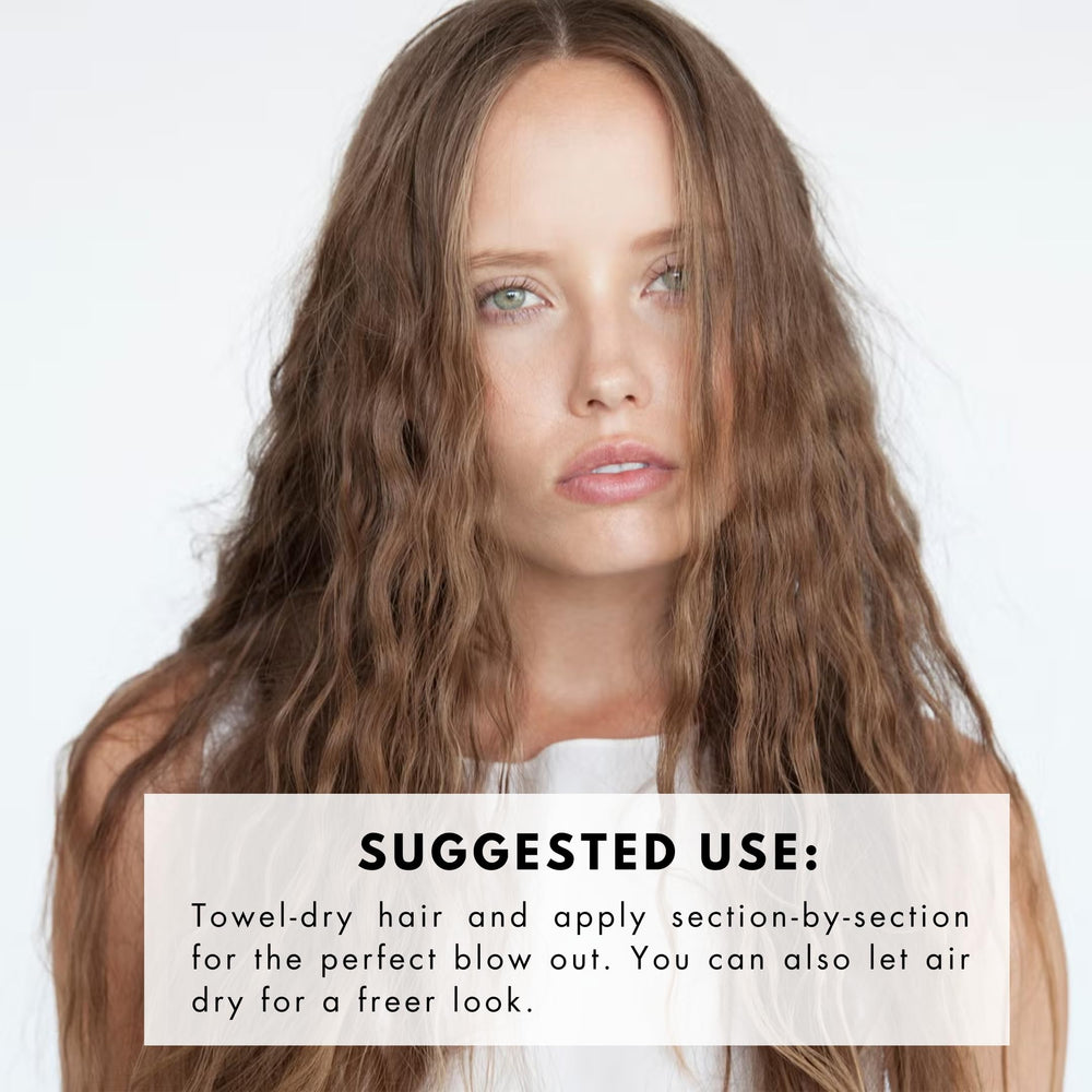 Abyssinian Oil benefits in hair treated with R+Co mousse