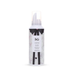 R+Co Chiffon Styling Mousse bottle delivering light volume and shine