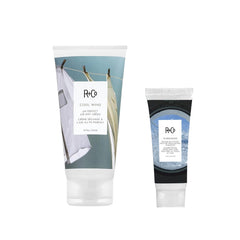 R+Co Cool Wind bottle front showing the pH perfect air dry creme for frizz control